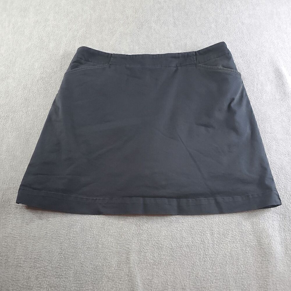 Nike Golf Skort Womens 12 Blue Athletic Stretch Dri Fit Back Zip Pockets Skirt